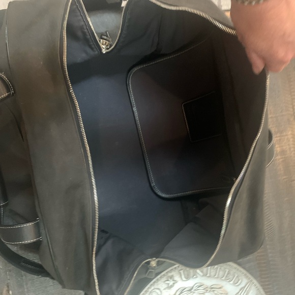 Vintage coach duffel, large, black with silver accents. - Picture 9 of 9